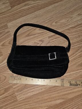 Small Black Velvet Handbag